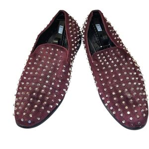 Just‎ My Size Men's Maroon Studded Loafers